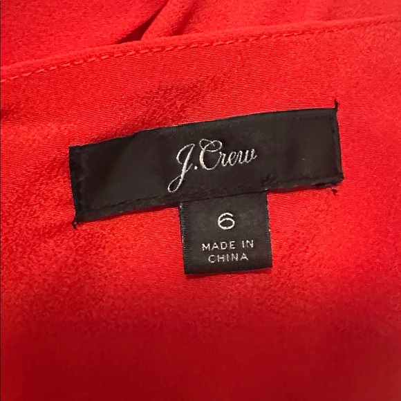 J.Crew Red Wide Leg Jumpsuit Front Wrap Tie Waist Size 6 Elegant - Picture 4 of 5